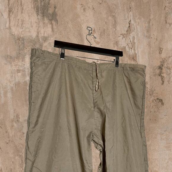 Vintage Columbia Nylon Sweatpants Baggy Fit Tan Baggy Fit 90s - Picture 1 of 6
